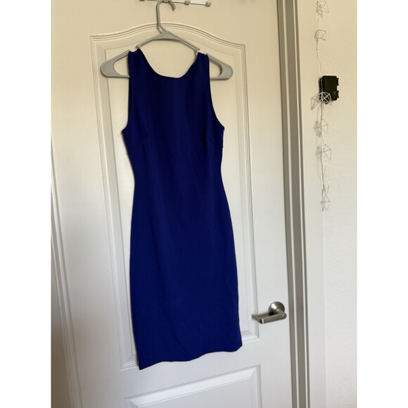 Lulus Dresses & Skirts - Lulus Blue Sheath Dress Sleeveless Knee Length Scoop Neck Stretch, Open Back M